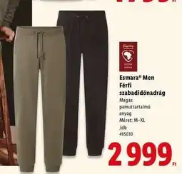 Lidl Esmara Men Férfi szabadidőnadrág ajánlat