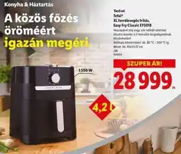 Lidl Tefal XL forrólevegős fritőz, Easy Fry Classic EY5018 ajánlat
