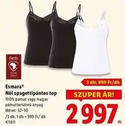 Lidl Esmara Női spagettipántos top ajánlat
