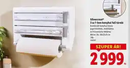 Lidl Silvercrest 3 az 1-ben konyhai fali tároló ajánlat