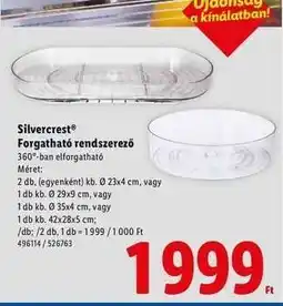 Lidl Silvercrest Forgatható rendszerező ajánlat