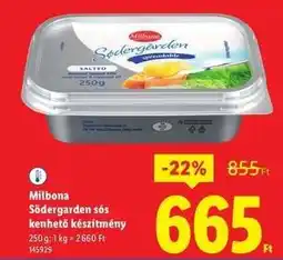 Lidl Milbona Södergarden sós kenhető készítmény ajánlat