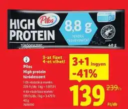 Lidl PILOS High Protein túródesszert ajánlat