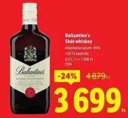 Lidl Ballantine's Skót whiskey ajánlat