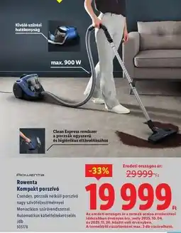 Lidl Rowenta Kompakt porszívó ajánlat