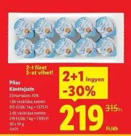Lidl Pilos Kávétejszín ajánlat