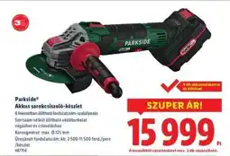 Lidl Parkside Akkus sarokcsiszoló-készlet ajánlat