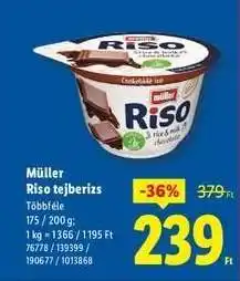 Lidl MÜLLER Riso tejberizs ajánlat