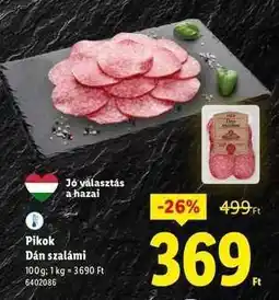 Lidl Pikok Dán szalámi ajánlat