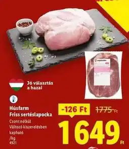 Lidl HÚSFARM Friss sertéslapocka ajánlat