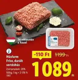 Lidl HÚSFARM Friss, darált sertéshús ajánlat