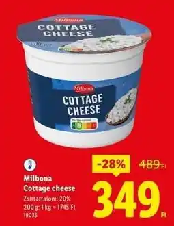 Lidl MILBONA Cottage cheese ajánlat