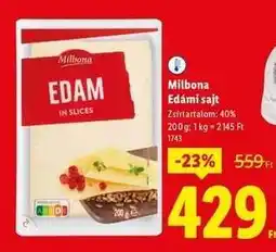 Lidl MILBONA Edámi sajt ajánlat