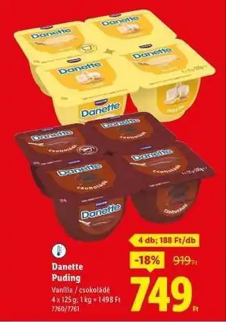 Lidl DANETTE Puding ajánlat