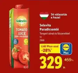 Lidl SOLEVITA Paradicsomlé ajánlat