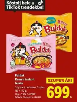 Lidl BULDAK RAMEN Instant tészta ajánlat