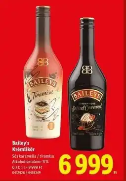 Lidl Bailey's Krémlikőr ajánlat