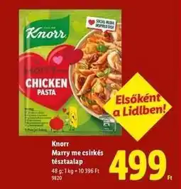 Lidl Knorr Marry me csirkés tésztalap ajánlat