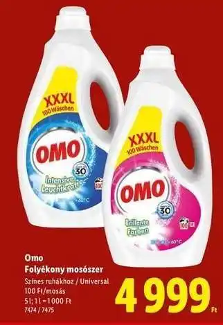 Lidl OMO Folyékony mosószer ajánlat