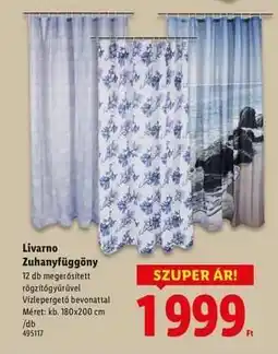 Lidl Livarno Zuhanyfüggöny ajánlat