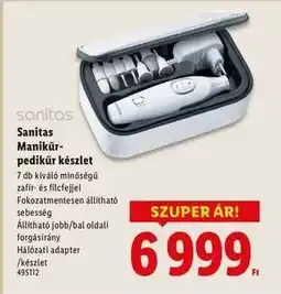 Lidl SANITAS Manikűr-pedikűr készlet ajánlat