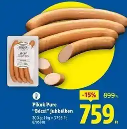 Lidl PIKOK PURE 'Bécsi'' juhbélben ajánlat