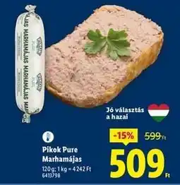 Lidl PIKOK PURE Marhamájas ajánlat