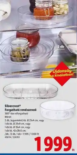 Lidl Silvercrest Forgatható rendszerező ajánlat