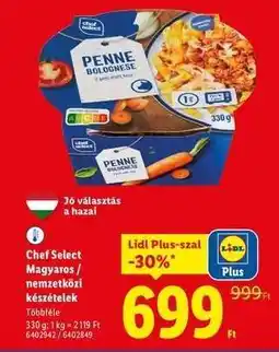 Lidl Chef Select Magyaros / nemzetközi készételek ajánlat