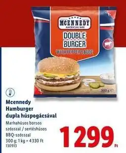 Lidl Mcennedy Hamburger dupla húspogácsával ajánlat