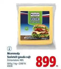 Lidl MCENNEDY Szeletelt gouda sajt ajánlat