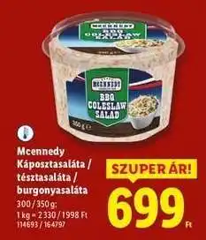 Lidl Mcennedy Káposztasaláta / tésztasaláta / burgonyasaláta ajánlat