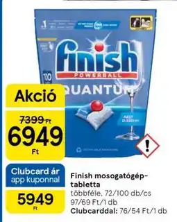 Tesco FINISH Mosogatógép-tabletta ajánlat