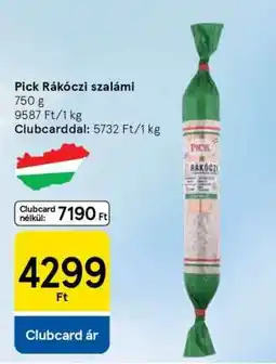 Tesco PICK Rákóczi szalámi ajánlat