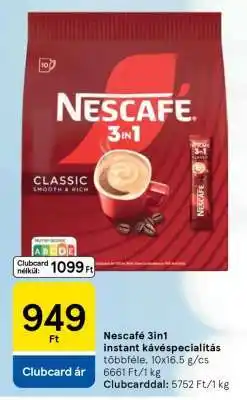 Tesco Nescafé 3in1 instant kávéspecialitás ajánlat