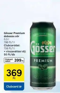 Tesco Gösser Premium Dobozos Sör ajánlat