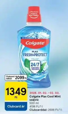 Tesco Colgate Plax Cool Mint szájvíz ajánlat