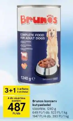 Tesco Brunos konzerv kutyaeledel ajánlat