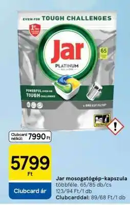 Tesco Jar mosogatógép-kapszula ajánlat