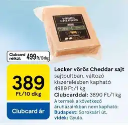 Tesco Lecker Vörös Cheddar sajt ajánlat