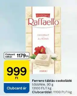 Tesco FERRERO TÁBLÁS CSOKOLÁDÉ ajánlat