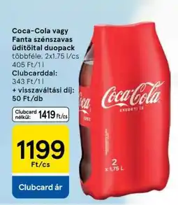 Tesco Coca-Cola vagy Fanta szénsavas üdítőital duopack ajánlat