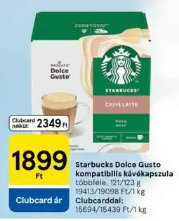 Tesco Starbucks Dolce Gusto Kompatibilis Kávékapszula ajánlat