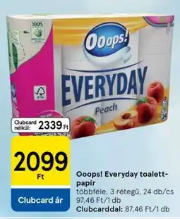 Tesco Ooops! Everyday Toalettpapír ajánlat