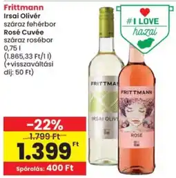 Spar Frittmann Irsai Olivér / Rosé Cuvée ajánlat