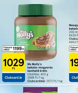 Tesco Ms Molly's kakas-mogyors krém ajánlat