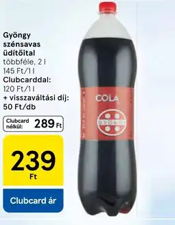 Tesco Gyöngy Szénsavas Üdítőital ajánlat