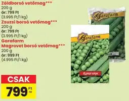 Spar Zöldborsó vetőmag / Zsuzsi borsó vetőmag ajánlat