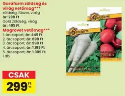 Spar Garafarm zöldség és virág vetőmag ajánlat