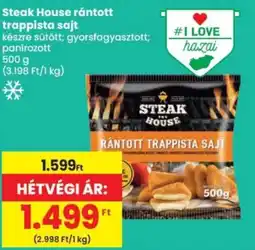 Spar Steak House rántott trappista sajt ajánlat